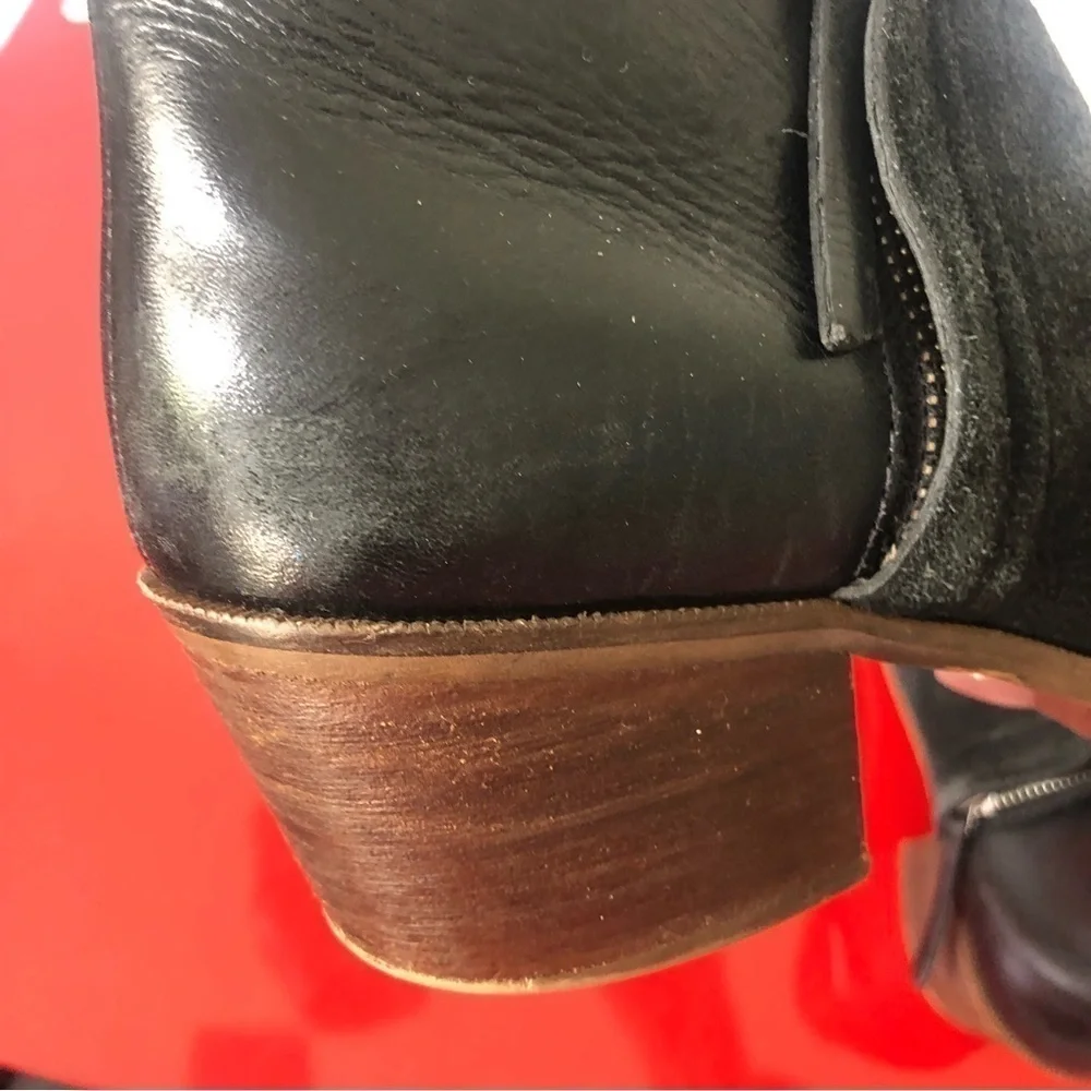 Madewell Cait Leather Suede Side Zip Ankle Bootie